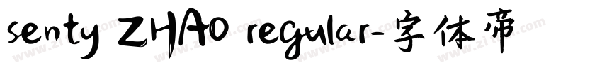 senty ZHAO regular字体转换